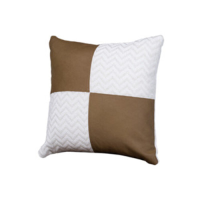 Gối sofa tựa lưng hình vuông cao cấp, kết hợp da bò thật và vải DVQ6008M | REEKO