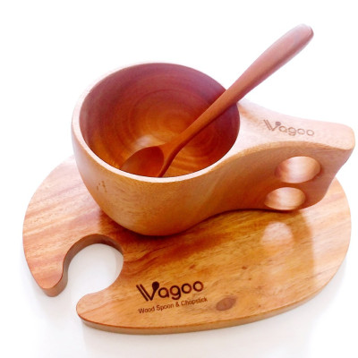 Thớt Tròn Khoét Lỗ Làm Bằng Gỗ Xà Cừ Tự Nhiên - VAGOO - Làm Thủ Công Chống Thấm, Chống Ẩm Mốc, An Toàn Cho Sức Khoẻ