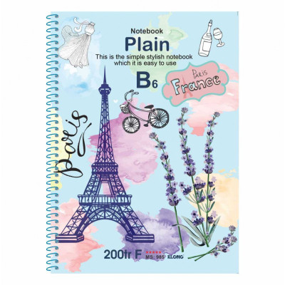 Sổ lò xo đơn KLONG B6 Plain ruột trơn 70/76; MS: 985