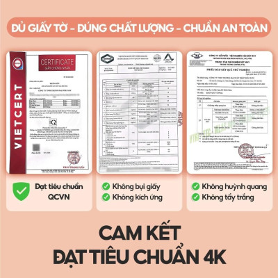 giấy treo tường TopGia giagia, đa sắc,3 màu,sắc việt,chữ C Khăn giấy cao cấp 4 lớp làm từ bột gỗ nguyên chất