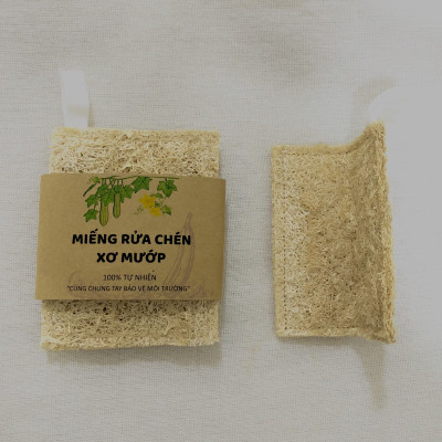 Combo 3 miếng xơ mướp rửa chén cao câp 100% hữu cơ 