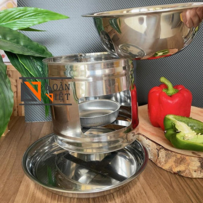 BỘ NỒI LẨU CÔNG CHÚA (1 lít), LẨU MỘT NGƯỜI. Sừ dụng cồn, INOX DÀY, tháo ráp dễ vệ sinh. Dụng cụ nhà bếp, nấu ăn. Chuyên