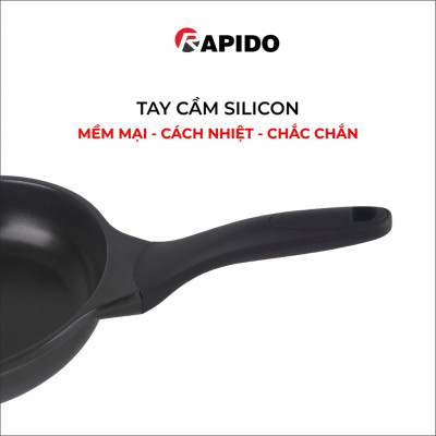 Chảo từ Rapido size 20 đáy phẳng Teflon RP20-RF chống dính, giữ nhiệt - Hàng chính hãng