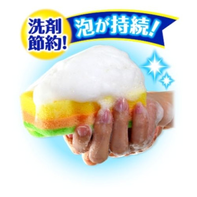 Miếng Bọt Biển Kháng Khuẩn 3 Lớp Thấm Hút Tạo Bọt Tốt Rửa Sạch Mọi Vết Bẩn