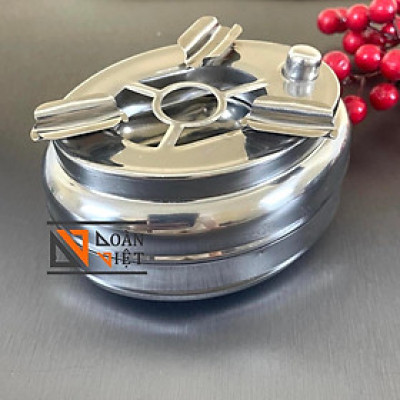 GẠT TÀN INOX 2 NGĂN - Có nút bấm, dày dặn, dễ vệ sinh. Chuyên phục vụ Sp Gia dụng, Khuôn làm bánh, Dụng cụ học Sinh, Nhà