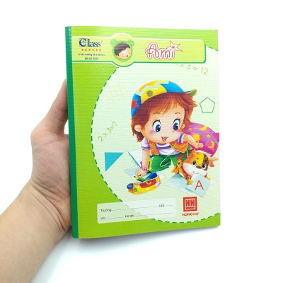 Vở Class Ami - 5 Ô Ly 96 Trang ĐL 100g/m2 - Hồng Hà TM-0372 (Mẫu Màu Giao Ngẫu Nhiên)