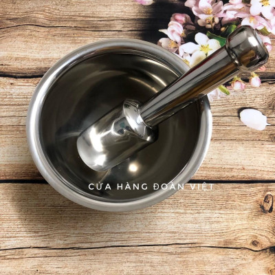 Bộ Cối Chày Inox 16 cm. Chuyên phục vụ Sp Gia dụng, Khuôn làm bánh, Dụng cụ học Sinh, Nhà hàng, Quán ăn, Gia dụng tiện l