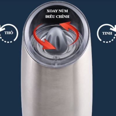 Máy Xay Tiêu Cầm Tay Tự Động Chạy Pin Kunbe - Cối Xay Hạt Gia Vị Có Đèn Led, Lõi Mài Gốm Ceramic Cao Cấp, Tiện Dụng