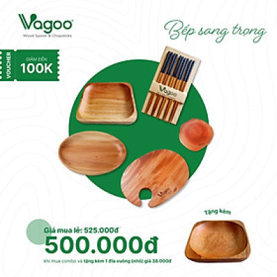 Combo Bếp Sang Trọng - VAGOO - Làm Thủ Công Chống Thấm, Chống Ẩm Mốc, An Toàn Cho Sức Khoẻ