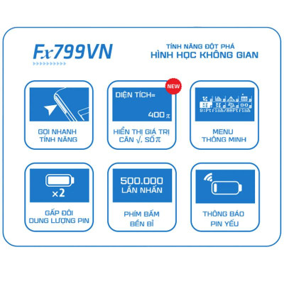 Máy Tính Khoa Học Flexio - Thiên Long Fx799VN - Màu Đen - Mẫu 2