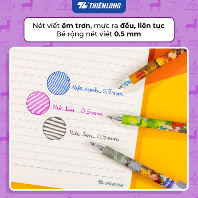 Combo 5/10/20 Bút gel Quick Dry Thiên Long GEL-040