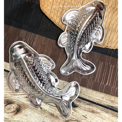 Khuôn Xôi, Rau Câu, Bánh Tổ. . . Hình Cá Chép 14 * 24 cm. Chuyên phục vụ Sp Gia dụng, Khuôn làm bánh, Dụng cụ học Sinh,