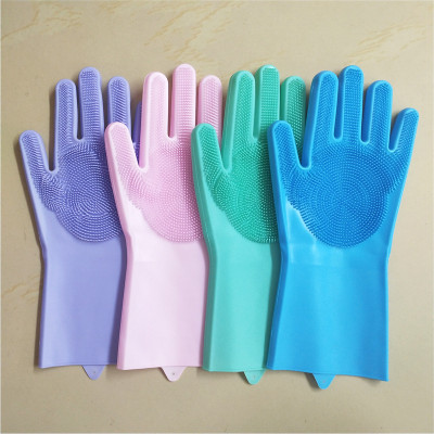 Găng Tay Gai Rửa Chén Silicon Găng Tay Rửa Chén Vệ Sinh Nhà Cửa Đa Năng - Giao màu ngẫu nhiên