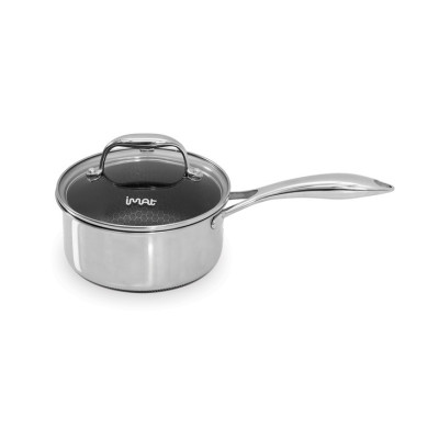 Bộ 3 nồi chảo iMat Hybrid đa năng gồm 1 nồi nhỏ 16cm, 1 nồi nông vừa 22cm và 1 chảo chiên 24cm