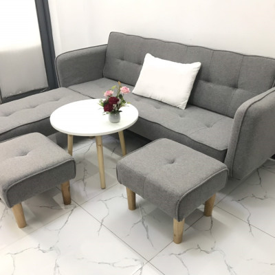 Cả bộ sofa bed L sofa giường tay vin phòng khách salon sivali08 sopha