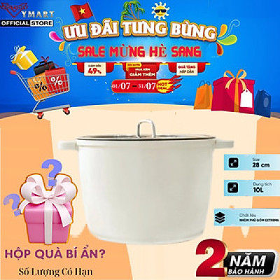 Nồi Phủ Gốm Thành Cao Đáy Từ 28cm Haatz - Made In Korea, Nồi Chống Dính Dùng Mọi Loại Bếp - Bảo Hành 2 Năm
