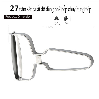 [HÀNG CHÍNH HÃNG]Bào, nạo 2 lưỡi sắc bén dài 14.5cm bằng thép không gỉ an toàn sức khỏe của GGOMi Hàn Quốc GG775