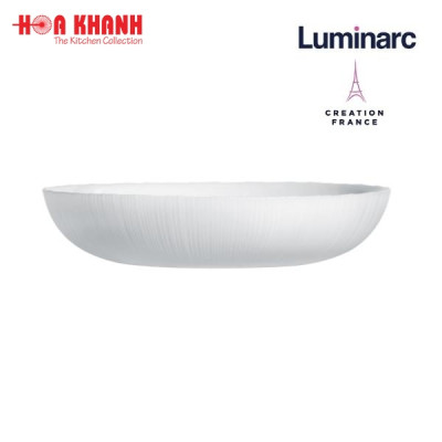 Đĩa Sâu Thủy Tinh Luminarc Diwali Lines 20cm đựng thức ăn, kháng vỡ, cường lực - Bộ 3 đĩa - Q1662