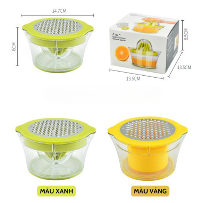 Dụng Cụ Vắt Cam Đa năng 4in1 (Vắt Cam, Nạo Rau Củ, Tách Lòng Trắng Trứng, Ca Đong Định Mức)