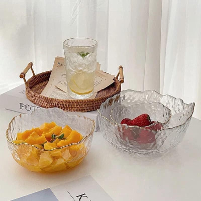 BỘ 3 BÁT THỦY TINH ĂN SALAD HOA QUẢ 3 SIZE 3 size 13cm, 17cm, 20cm