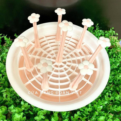 Khay úp ly, khay úp cốc 8 nhánh để ly - Tháo ráp tiện lợi, nhựa C.Lượng chống bám bẩn 28 cm. Chuyên phục vụ Sp Gia dụng,