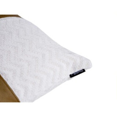 Gối sofa tựa lưng hình vuông cao cấp, kết hợp da bò thật và vải DVQ6008M | REEKO