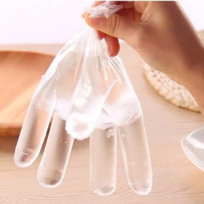 Găng tay chế biến thực phẩm dạng nilong hộp 200 cái, bao tay thực phẩm dùng nấu ăn sử dụng 1 lần