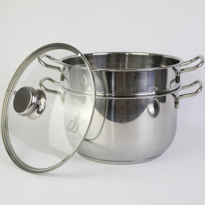 Bộ Nồi Chảo 3 Đáy Từ Inox 430 cao cấp Fivestar Standard 5 món (1 Quánh 18cm, 2 Nồi 20cm-24cm, 1 Chảo 24cm và 1 Xửng 24cm) , tặng 5 muỗng