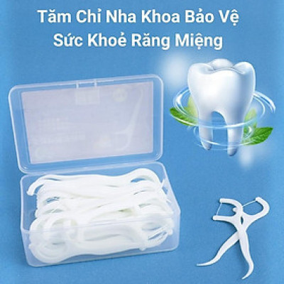 Phụ kiện nhà bếp phòng ăn - Set  hộp 50 cây tăm chỉ nha khoa ,an toàn dễ sử dụng