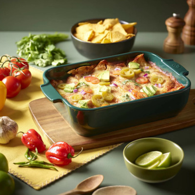 Khay Nướng Chữ Nhật Peugeot Appolia 62088 32cm Màu Xanh Lá Green Forest Hàng chính hãng