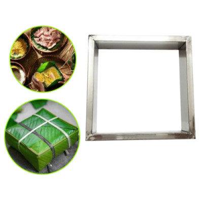 Khuôn Bánh Chưng Inox Kích Thước 15cmx15cm, Khuôn Gói Bánh Trưng Vuông Inox Siêu Bền Tiện Lợi - HÀNG CHÍNH HÃNG MINIIN