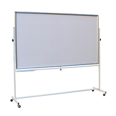 Bảng di động 2 mặt trắng viết bút lông Poly có kẻ ô ly Bavico-1,2x1,8m