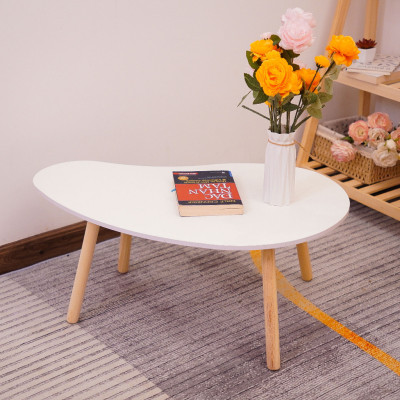 Bàn trà sofa hạt đậu, bàn cafe ngồi bệt, ngồi ghế, chân gỗ tự nhiên, mặt trắng phong cách sang trọng - BH 12 tháng