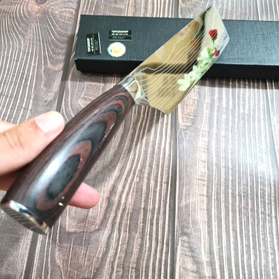 DAO - DAO BẾP NHẬT BẢN USUBA THÉP DAMASCUS MÃ A7 DT125 nt topcoomshop vn