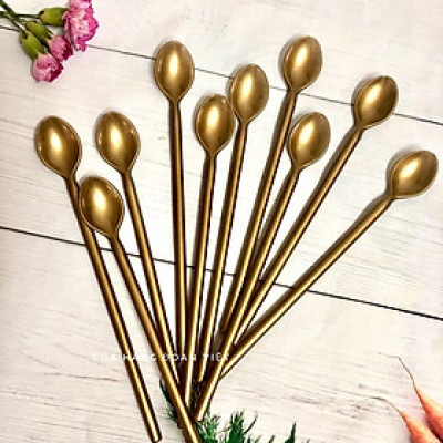 Muỗng Nhựa - Combo 10 Muỗng Nhựa Sinh Tố, Trà Sữa 20cm. Chuyên phục vụ Sp Gia dụng, Khuôn làm bánh, Dụng cụ học Sinh, Nh