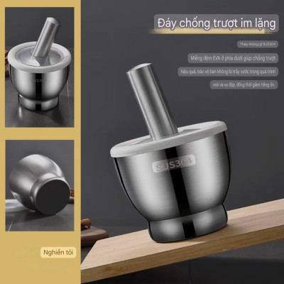 ( Hàng Xịn ) Bộ chày cối Inox sus 304 cao cấp