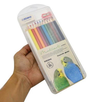 Hộp 24 Bút Chì Màu Lục Giác Hòa Tan Trong Nước Ø 3,3 mm - Primo 49