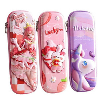 SUN EIGHT - 7321 Hộp đựng bút bé gái nhiều mẫu, hộp bút cute (KT 20x10x5cm)