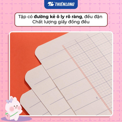 Tập học sinh 48 trang 5 ô ly vuông 2.5mm chấm kẻ 2/3 100gsm NB-116 Thiên Long - Mẫu ngẫu nhiên