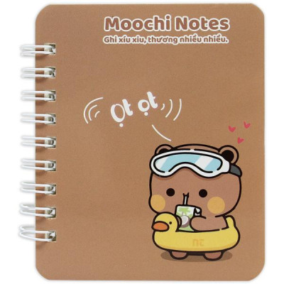 Sổ Lò Xo Moochi Notes A7 - Kẻ Ngang - 160 Trang 300gsm - The Sun 05