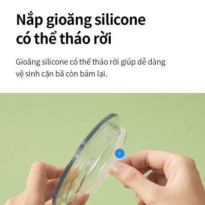 Ly nhựa 2 lớp LocknLock Bubble Tea Cold Cup màu tím HAP529VOL 720ml, Hàng chính hãng, kèm ống hút trân châu - JoyMall