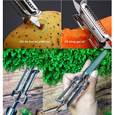 [MỚI] Dao Bào Rau Củ 3in1 - Dao Bào gọt KHOAI TÂY, các loại rau củ Chuyên nghiệp. Chuyên phục vụ Sp Gia dụng, Khuôn làm