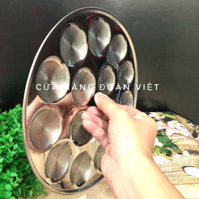 Khuôn Bánh Bèo - Inox tiện lợi có nút cầm chống nóng - Khuôn 15 Bánh. Chuyên phục vụ Sp Gia dụng, Khuôn làm bánh, Dụng c