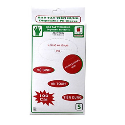 Găng tay xốp 100 cái/hộp THP Tuyền Hưng  Phú - Hàng chĩnh hãng