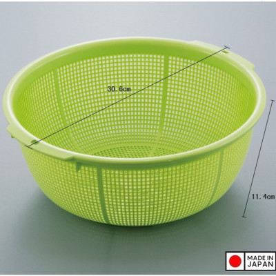 Rổ nhựa tròn Sanada Seiko φ28cm, dùng để chứa/ đựng các loại thực phẩm như rau, củ, trái cây - nội địa Nhật Bản 