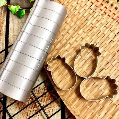 Khuôn Bánh Cookies Hình Dứa - Set 10 khuôn. Chuyên phục vụ Sp Gia dụng, Khuôn làm bánh, Dụng cụ học Sinh, Nhà hàng, Quán