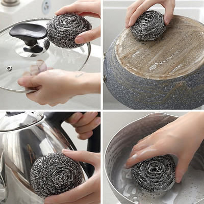 Set 02 miếng cọ xoong nồi chuyên dụng, làm từ thép không gỉ, bền dai, cho thời gian sử dụng lâu dài - nội địa Nhật Bản 