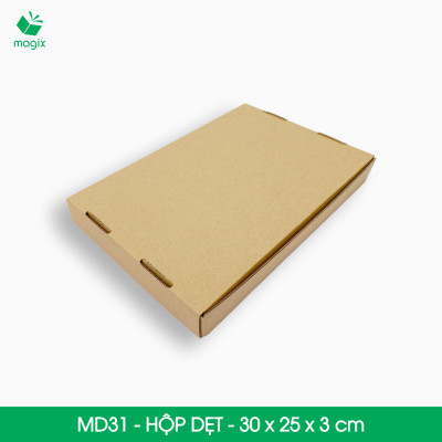 MD31 - 30x25x3 cm - 50 Thùng hộp carton trơn đóng hàng