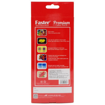 Hộp 13 Bút Chì Màu Premium - Faster CP-FP385-13L