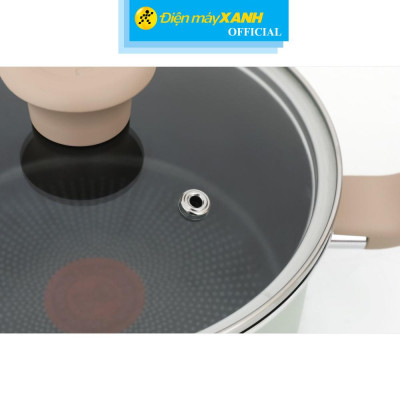 Quánh nhôm chống dính nắp kính 18 cm Tefal So Matcha G1792395 - Hàng Chính Hãng